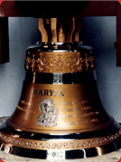 Dzwon Maryja o wadze 200 kg dla parafii w. Stanisawa BM w Czstochowie, 2001 rok