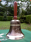 Dzwonek 16cm z drewnian rczk wykonany dla kolekcjonera, Anglia